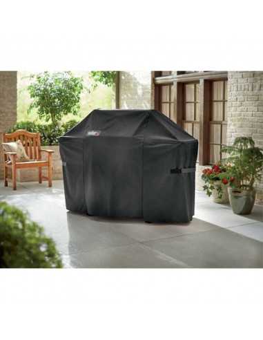 Custodia Premium per Barbecue Genesis II a 6 bruciatori vista dal vivo in giardino