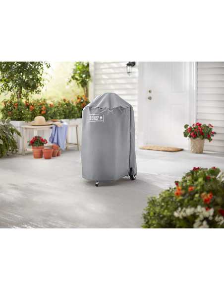 Custodia per Barbecue Weber a carbone d.47 vista frontale applicata su barbecue