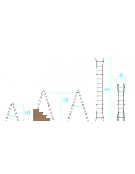 scala professionale in alluminio Frigerio 1970/12 scheda scala professionale in alluminio Frigerio 1970/12 scheda