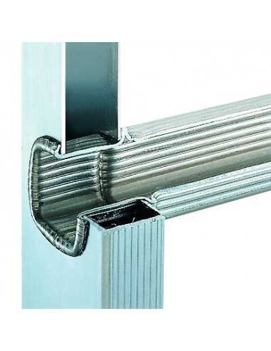 scala professionale in alluminio Frigerio 1970/14 particolare gradino