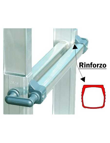 Scala professionale in alluminio Frigerio 1970/16 particolare montante