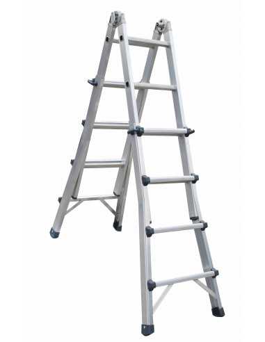 Scala professionale in alluminio Frigerio 1970/22R in posizione cavalletto