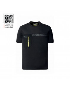 T-Shirt da lavoro U-Power CHRISTAL Black Carbon
