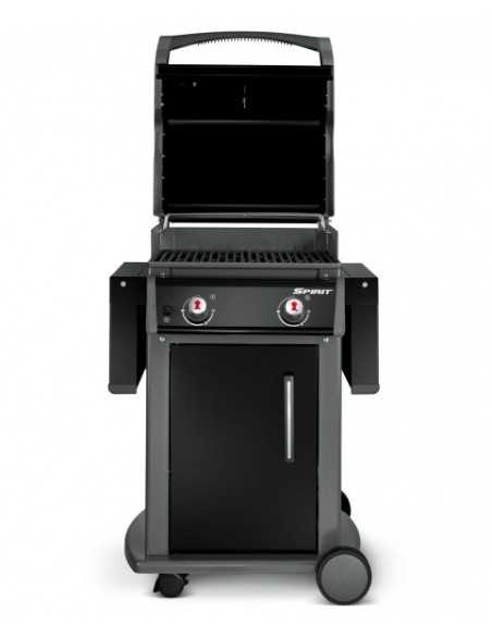 Barbecue a gas Weber Spirit E-210 original vista coperchio aperto ripiani chiusi