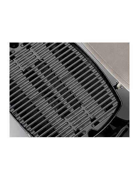 Barbecue a gas Weber Q1200 particolare griglia in ghisa a due settori