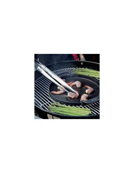 Piastra in ghisa Gourmet BBQ System Weber gamberi in cottura