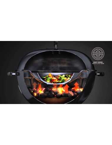 Wok Gourmet BBQ System sezione con verdure in cottura