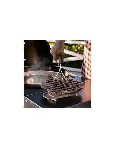 Supporto per accessori GBS e ciminiera di accensione appoggio per griglia di rosolatura