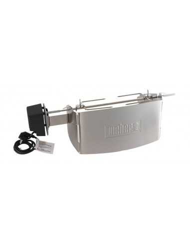 Girarrosto per Weber Q serie 100 e 1000 vista frontale su sfondo bianco
