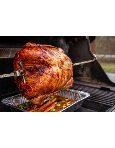Girarrosto Weber compatibile con Genesis II a 2 e 3 bruciatori e Genesis serie 300  con pollo allo spiedo Girarrosto Weber compatibile con Genesis II a 2 e 3 bruciatori e Genesis serie 300  con pollo allo spiedo
