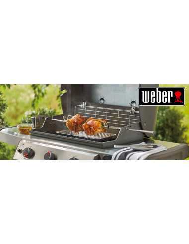 Girarrosto Weber compatibile con Genesis II a 2 e 3 bruciatori e Genesis serie 300 con polli allo spiedo Girarrosto Weber compatibile con Genesis II a 2 e 3 bruciatori e Genesis serie 300 con polli allo spiedo
