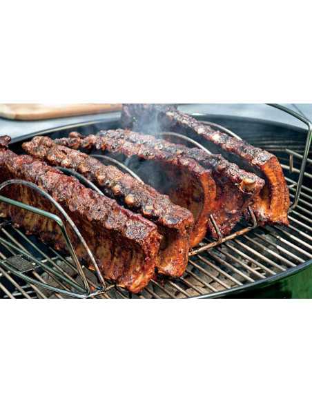 Supporto di cottura Weber per costine e arrosti con costine in cottura