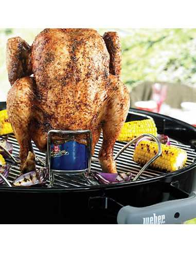 Supporto Weber di cottura per pollo con lattina di birra