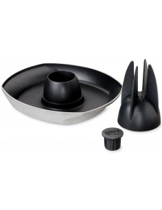 Supporto di cottura deluxe per pollo Weber con i suoi componenti