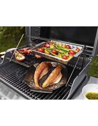 Supporto di cottura su più livelli Weber cotture miste di pesce e verdure su più livelli