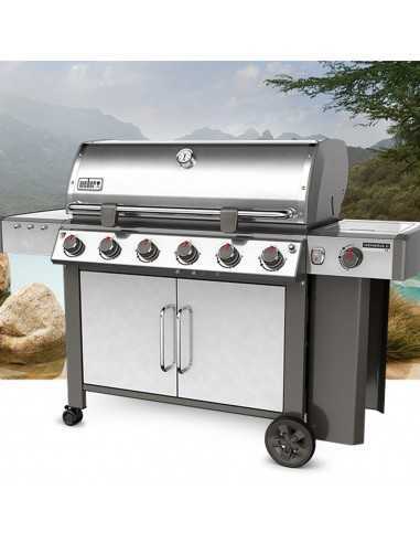 Weber Genesis II LX S-640 GBS gas grill 63004129 con sfondo