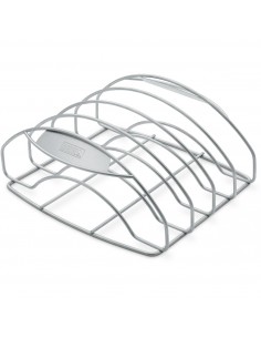 Griglia Weber per costine in acciaio inox -versione grande- su sfondo bianco