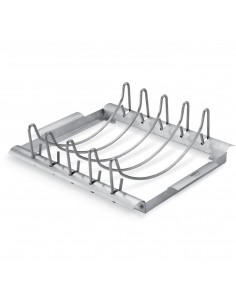 Supporto Weber di cottura per costine e arrosti su sfondo bianco