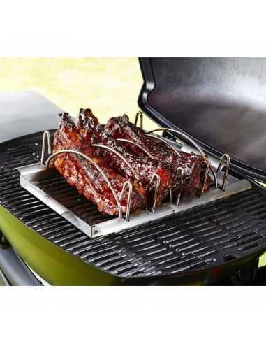 Supporto Weber di cottura per costine e arrosti come supporto per costine 