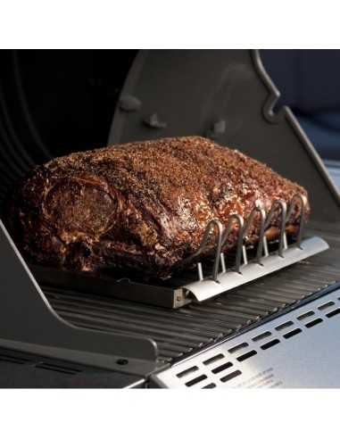 Supporto Weber di cottura per costine e arrosti in modalità supporto per arrosti