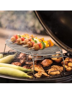 Griglia di espansione Weber in acciaio inox su sfondo bianco 2