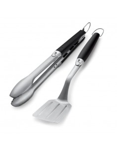 Kit 2 accessori Weber in acciaio inox su sfondo bianco