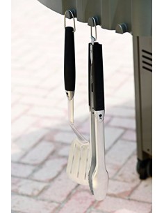 Kit 2 accessori Weber in acciaio inox su sfondo bianco 2