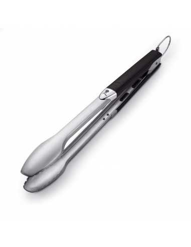 Pinza Weber in acciaio inox su sfondo bianco