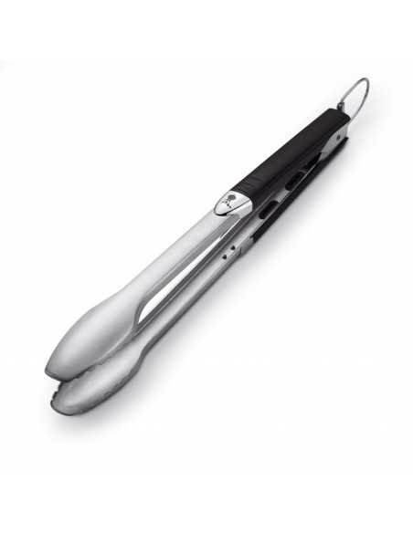 Pinza Weber in acciaio inox su sfondo bianco