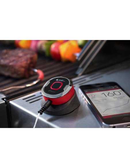 Weber iGrill Mini mentre misura la temperatura di una bistecca