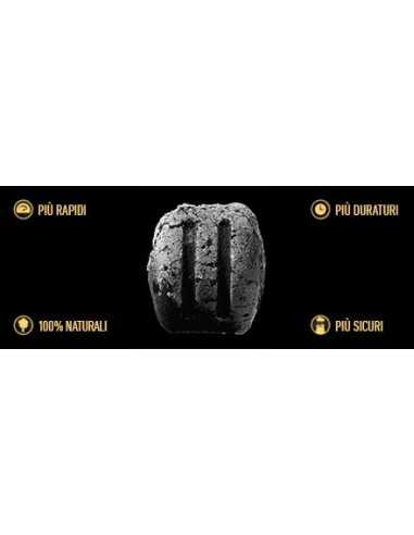 Bricchetti Weber 8kg ingrandimento del bricchetto con forma a cuscino