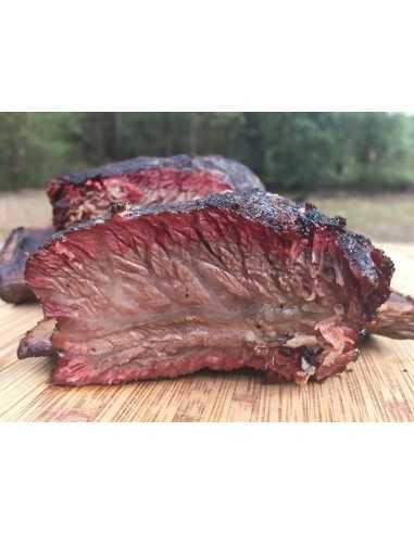 Legna per affumicatura Weber - Hickory - esempio di smoke ring su beef ribs