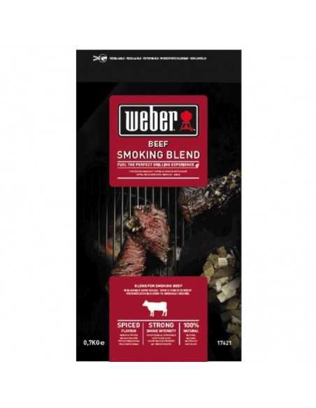 Miscela di chips per manzo Weber su fondo bianco