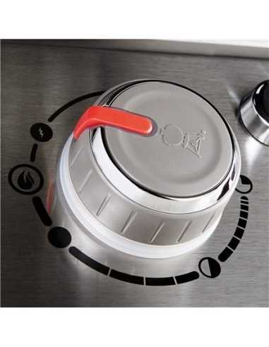 Weber Genesis II LX E-340 Black 61014129 ingrandimento della manopola in posizione di massima potenza