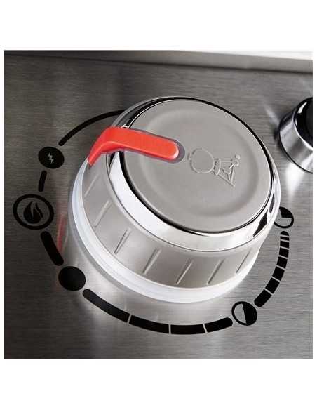 Weber Genesis II LX E-340 Black 61014129 ingrandimento della manopola in posizione di massima potenza