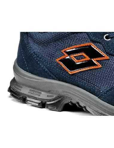 Scarpe antinfortunistiche Lotto Sprint Q8356 501 S1P SRC con particolare del tacco rialzato
