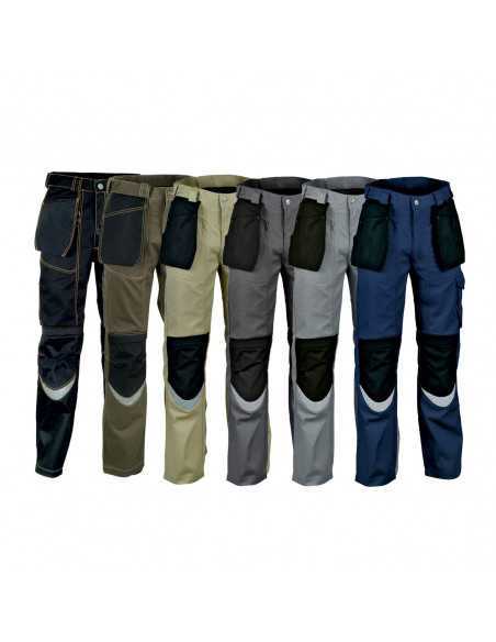 Pantalone da lavoro Cofra Carpenter V064-0-03,fango-nero