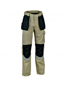 Pantalone da lavoro Cofra Carpenter V064-0-00, nero-beige