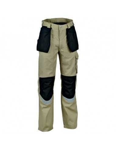 Pantalone da lavoro Cofra Carpenter V064-0-00, nero-beige