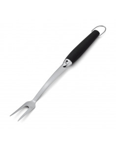 Forchettone Weber in inox su sfondo bianco