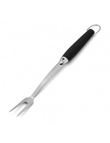 Forchettone Weber in inox su sfondo bianco